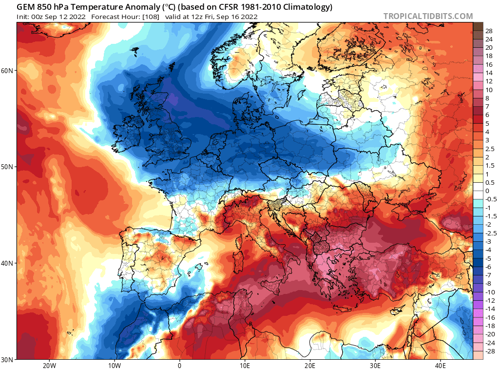 Χάρτης θερμοκρασίας 850mb