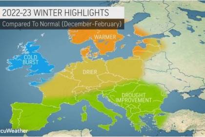 Πρόβλεψη Acuweather για τον χειμώνα 2022-23