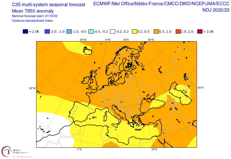 Θερμοκρασία 850mb Ευρώπη