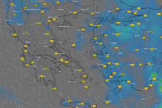 Χάρτης καιρού Ελλάδας για αύριο Πέμπτη