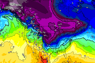 Χάρτης θερμοκρασίας 850mb