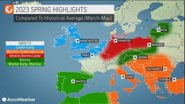Άνοιξη 2023, Ευρώπη