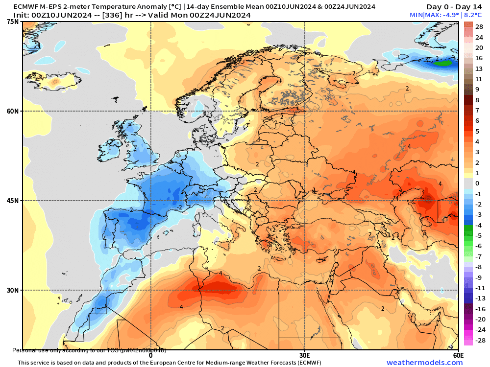 Χάρτης θερμοκρασίας επιφανείας