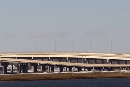 Somers Point live cam showing Garden State Parkway Bridge over Great Egg Harbor River