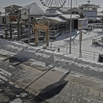 Atlantic City Boardwalk live cam showing beach and amusement pier view