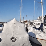 Newport Harbor live cam showing waterfront view in Rhode Island