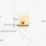 M5.7 earthquake Nevada Reno map USGS shaking Bay Area aftershocks seismic activity