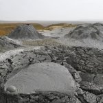 mud volcano eruption Azerbaijan Absheron Peninsula night geological activity
