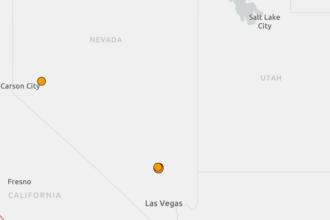 A magnitude 4.4 earthquake and 15 aftershocks struck southern Nevada near Area 51.